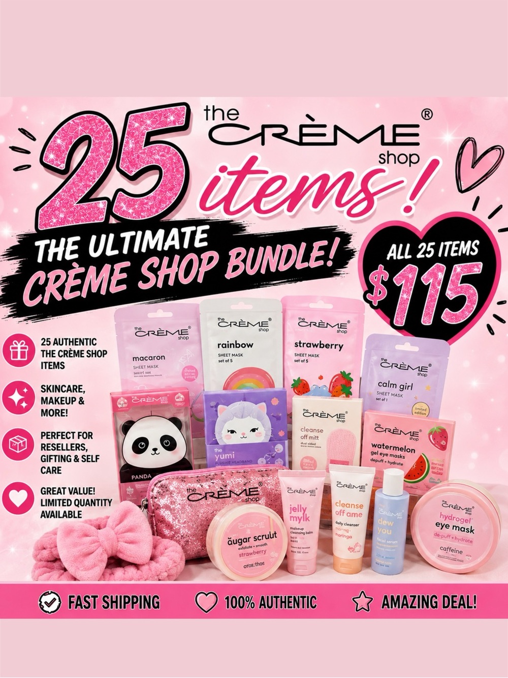 The Creme Shop Mixed Bundle of 25 Items - NEW